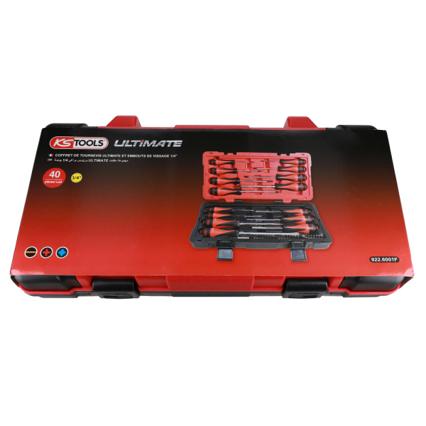 Coffret de tournevis ULTIMATE et embouts de vissage 1/4'' 40pcs KSTOOLS - 922.6001F