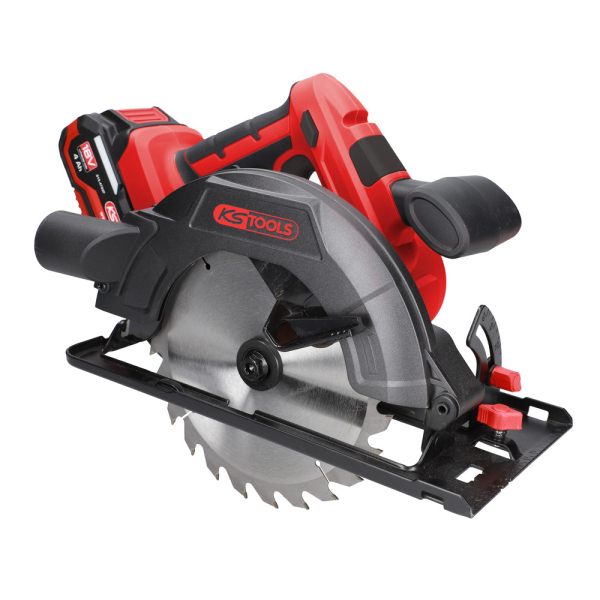 Coffret scie circulaire Ø190 mm sur batterie 18V, 2 batteries et chargeur KS TOOLS - 515.4770F