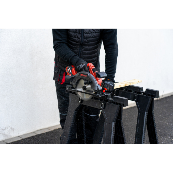 Coffret scie circulaire Ø190 mm sur batterie 18V, 2 batteries et chargeur KS TOOLS - 515.4770F