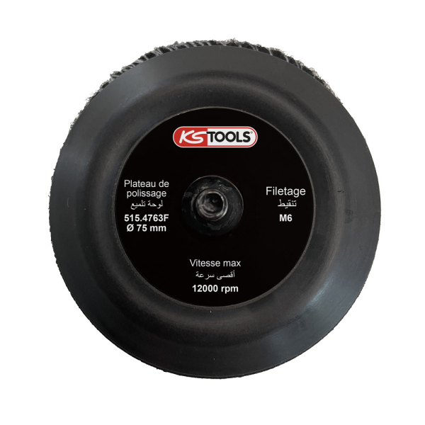 Plateau Ø75 mm pour disque de polissage du 515.4760F KS TOOLS - 