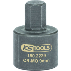 Douille tournevis 6 pans 1/4'' pour étrier de frein, 9 mm KSTOOLS - 150.2229F