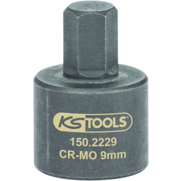 Douille tournevis 6 pans 1/4'' pour étrier de frein, 9 mm KSTOOLS - 150.2229F