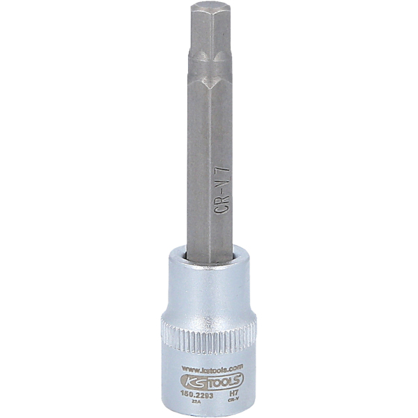 Douille tournevis 6 pans creux 3/8" sur l’étrier de frein 7 mm L72mm KS TOOLS - 150.2293F