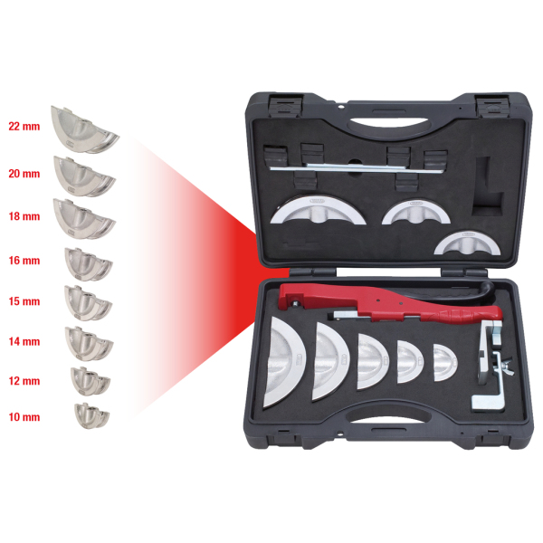 Cintreuse à main 10 à 22mm 13pcs KS TOOLS - 203.1400 - Détails du coffret