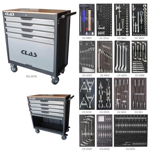 Servante 4 tiroirs 435 outils CLAS - EG 1480