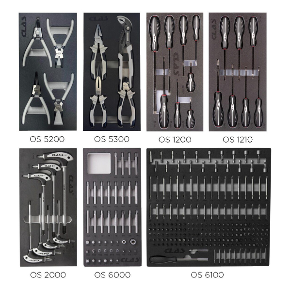 Outils de la servante 4 tiroirs 435 outils CLAS - EG 1480 1/2