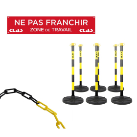 Pack balisage signalisation zone de travail 25m CLAS - EG 0012