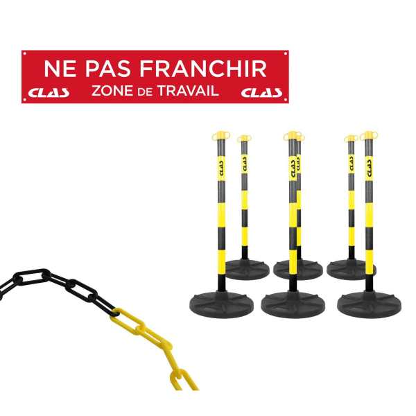Pack balisage signalisation zone de travail 25m CLAS - EG 0012