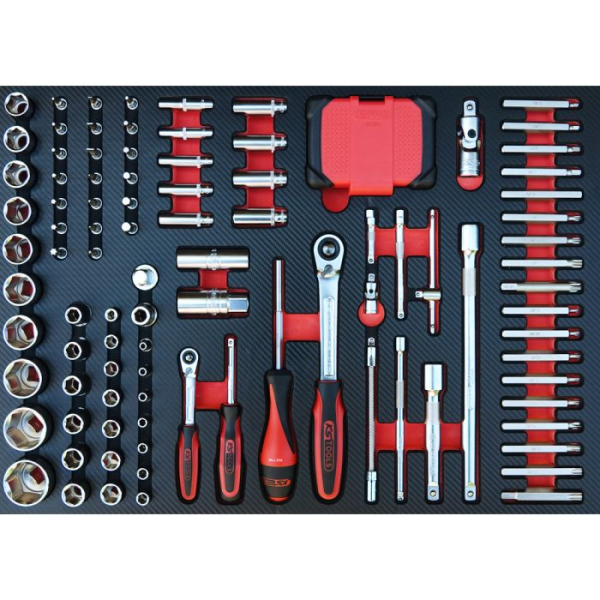Douilles et clés à cliquet de la servante Power édition limitée 2026 7 tiroirs 208 outils KS TOOLS - 826.7206F
