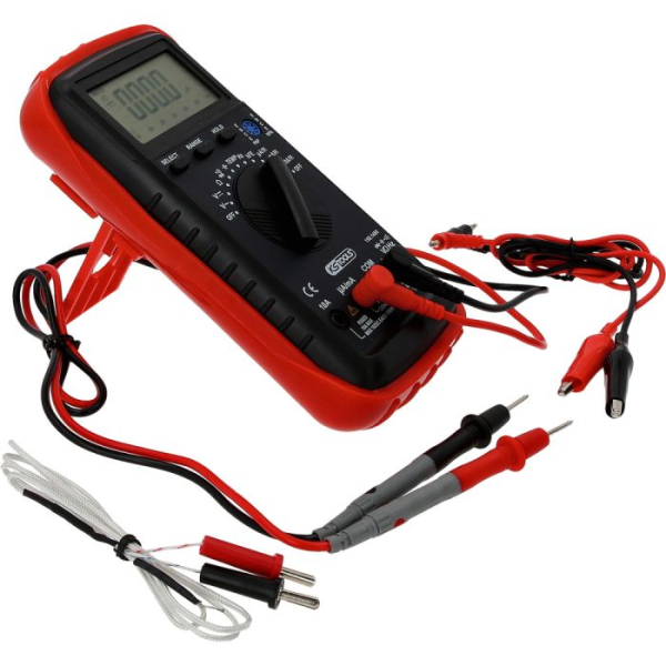 Multimètre numérique avec piges contrôle et pinces croco KS TOOLS - 150.1480