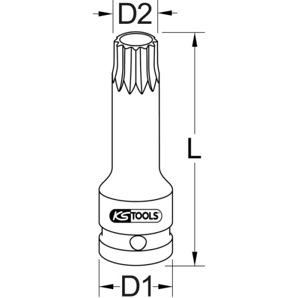 Douille tournevis 1/2" Torx Réglage arbre à cames Mercedes TB100 KS TOOLS - 400.0001