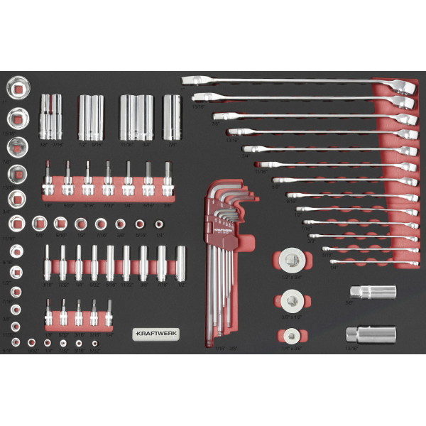 Insert d'outils PRO LINE EVA en pouces 79 pcs 40x60cm KRAFTWERK - 105.502.032