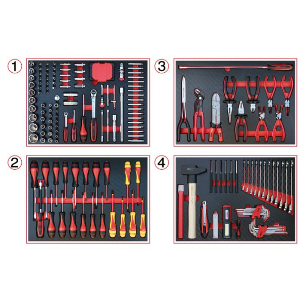 Tiroirs de la servante Power Édition Limitée 2026 7 tiroirs 235 outils KS TOOLS - 826.7239F