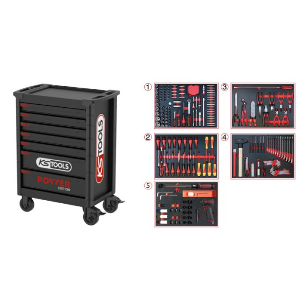 Servante Power Édition Limitée 2026 7 tiroirs 235 outils KS TOOLS - 826.7239F
