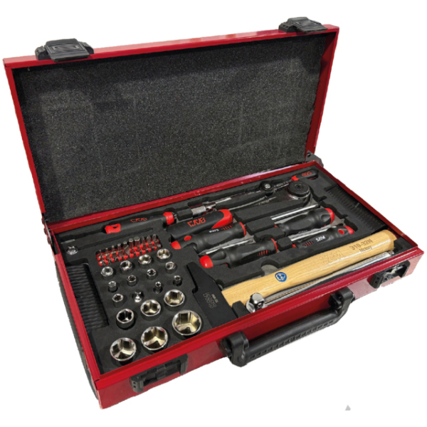 Composition 60 outils en coffret isiBOX metal rouge R1 SAM - CP-60R1