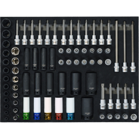 Module mousse 3/3 de 78 douilles tournevis et a impacts SAM - CP-78MM