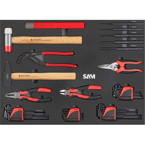 Composition agricole et pl de 244 outils en module mousse SAM - CPP-244MM