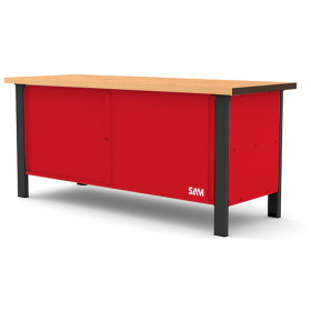 Etabli ferme longueur 1,5 metres avec plateau bois SAM - Etab-150pbf