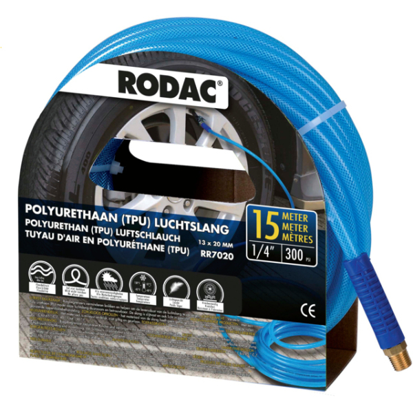 Tuyau d'air comprime 8x12 MM - 30 metres rodac by SAM - rr7030