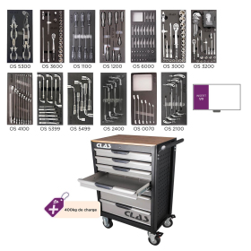 Servante d’atelier 7 tiroirs 219 outils CLAS - EG7206