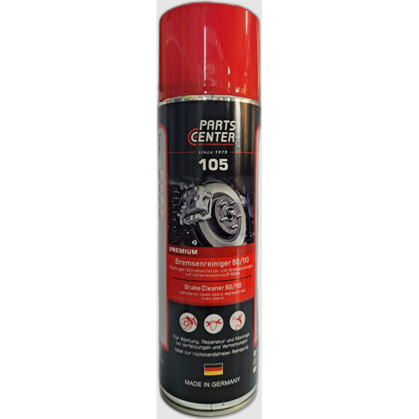 Nettoyant pour frein 80/110 500 ml Dégraissant haute efficacité sans résidus PARTS CENTER - PC-105