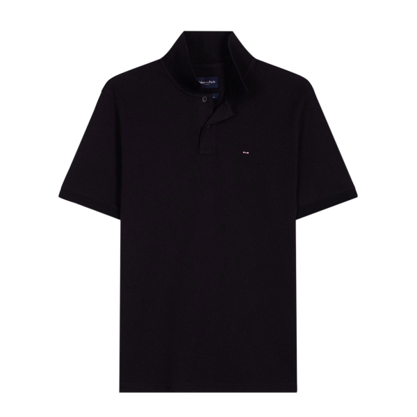 Polo homme Eden Park noir manches courtes CLAS