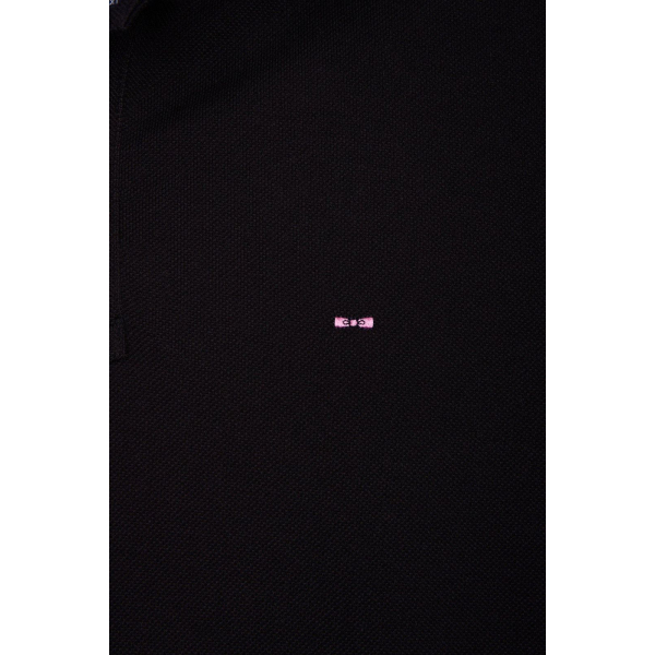 Polo homme Eden Park noir manches courtes CLAS