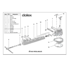 RONDELLES+RESSORT+GOUPILLE+BAGUE ANTI FROTTEMENT POUR ETAU 57T DOLEX -PDRONDRESS7