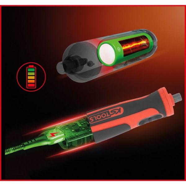 Coffret tournevis sur batterie et embouts eMONSTER 1/4" 27 pièces 6Nm KS TOOLS - 515.6550
