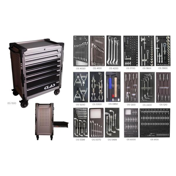 Servante complète 7 tiroirs 446 pièces CLAS - EG 1460