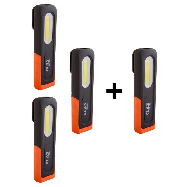 Pack 3+1 baladeuses LED rechargeables d'atelier CLAS - OE 0099BLX4
