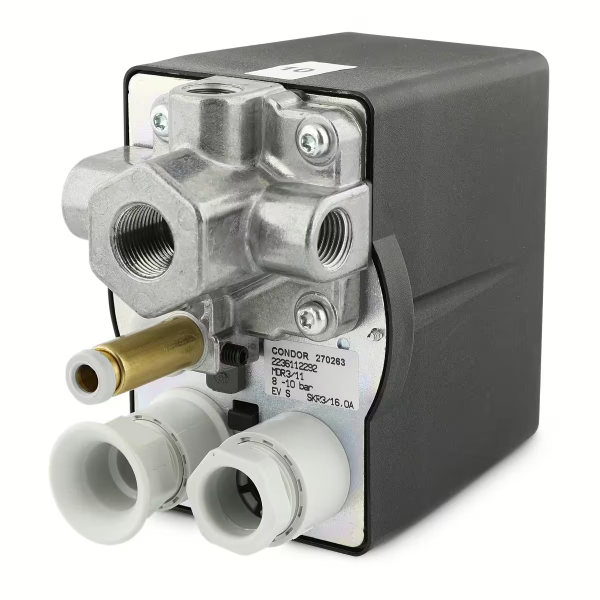 Pressostat 4 voies filetage 3/8" pour Compresseur 7,5CV Triphasé MDR3 10 bars ABAC - 2236112292