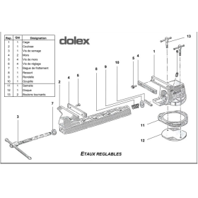 Vis de réglage N°6 pour étau 86 DOLEX - PDVISREGL5