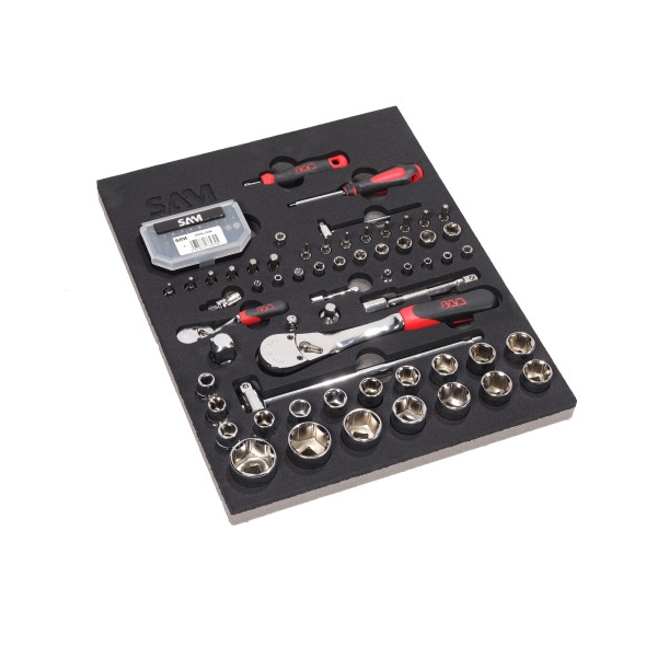 Servante complète 6 tiroirs 150 outils de maintenance industrielle + vidéoprojecteur SAM OUTILLAGE - CPP-150M
