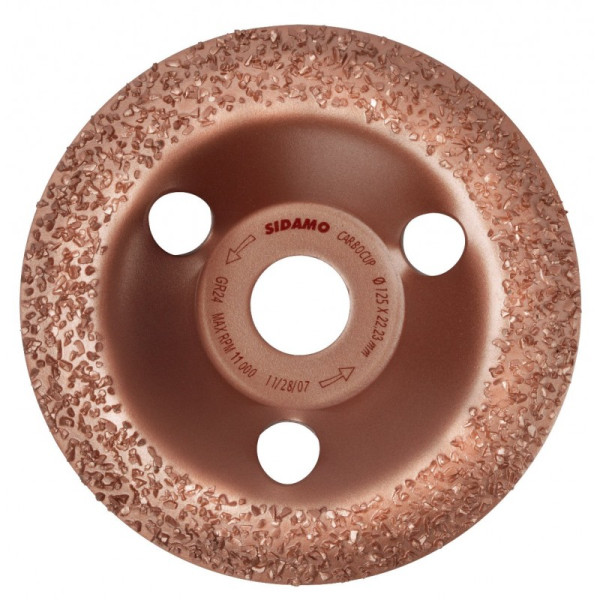 Plateaux à poncer carbure CARBOCUP CONVEXE 115 mm grain 24 SIDAMO 10805022
