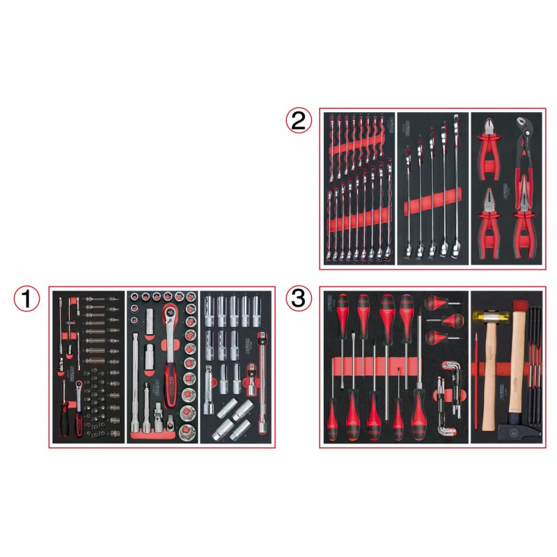 Composition d'outils avec clés | 29 pièces