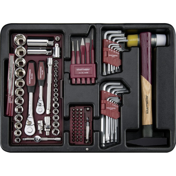 Malette outils InLine®, ABS noir, vide, verrouillable