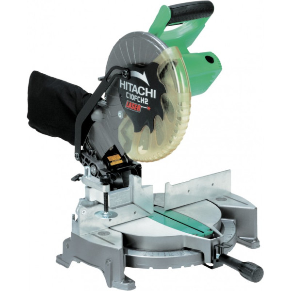 Scie à coupe d'onglet avec faisceau laser 255 mm 1520W Hitachi C10FCH2
