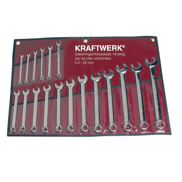 Trousse de 18 clés combinées KRAFTWERK 3557R