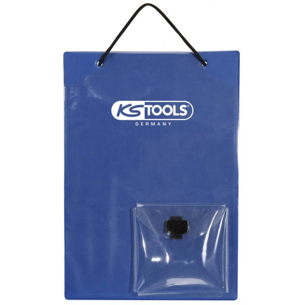 Tablettes de fiche de travaux A4 avec sacoche pour clés bleu KS TOOLS