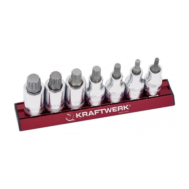 Jeu De 13 Douilles MAGALU 1/4" Kraftwerk – Chromé, Magnétique, Pour Tournevis