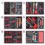 Servante 7 Tiroirs RACING EDITION + Composition 202 outils KS TOOLS 855.7202