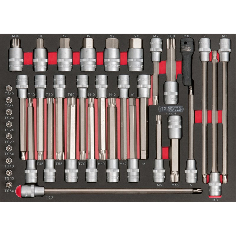 KS Tools - Module de douilles et clé dynamométrique 1/2'' 10- 50