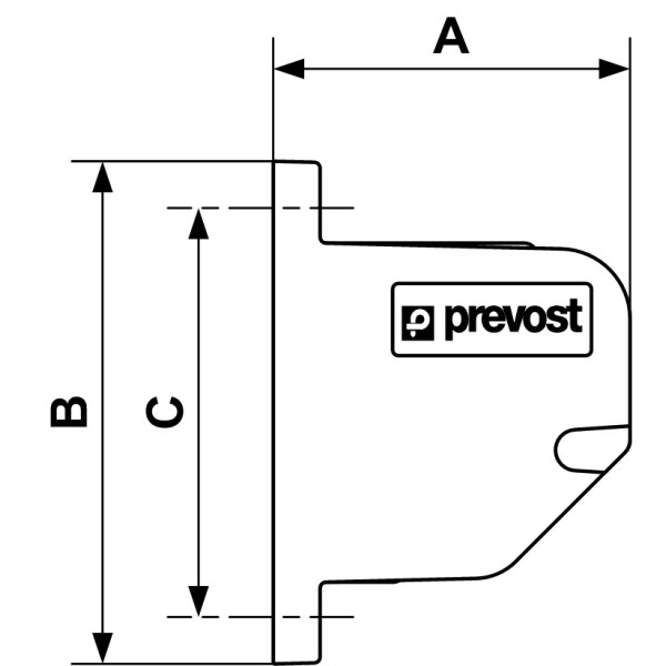 Support de fixation mural pour soufflettes prevoS1 et 27102-BG FIX-Prevost