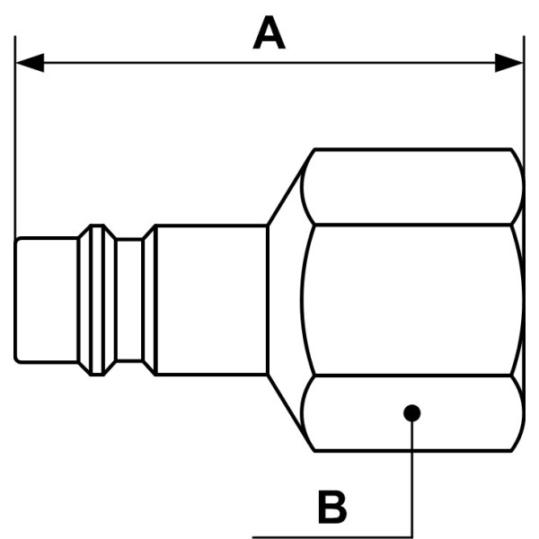 Embout fileté femelle cylindrique-ERP 076101-Prevost