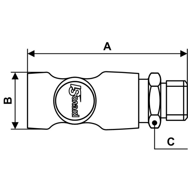 Raccord fileté mâle cylindrique avec joint d'étanchéité-ESI 071151-Prevost