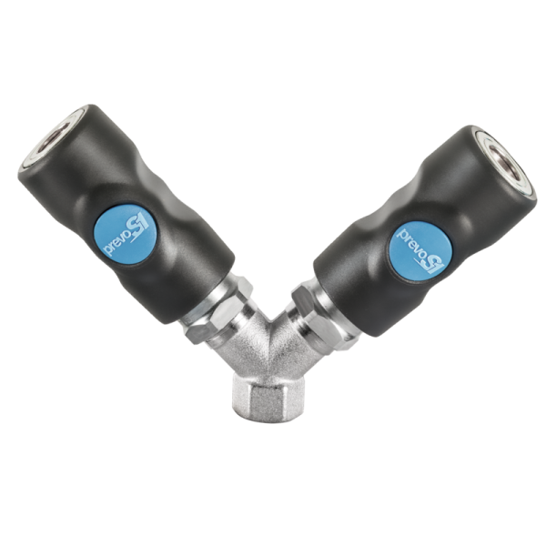 Distributeur fixe à 2 directions fileté femelle cylindrique-ISI 068101-Prevost