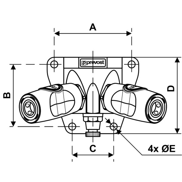 Flexibles de liaison - Raccordements femelles tournants-ISI 068103WK-Prevost