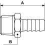 Jonction filetage conique mâle 1/4"-JPC 1406-Prevost