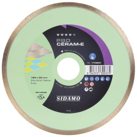 Disque Diamant et Carbure à couronne continue 180 mm PRO CERAM-E SIDAMO